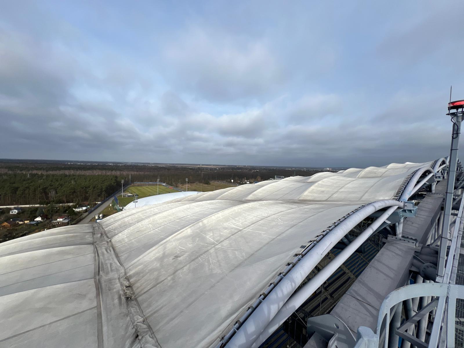 Membrana dachowa stadionu - widok z lotu ptaka