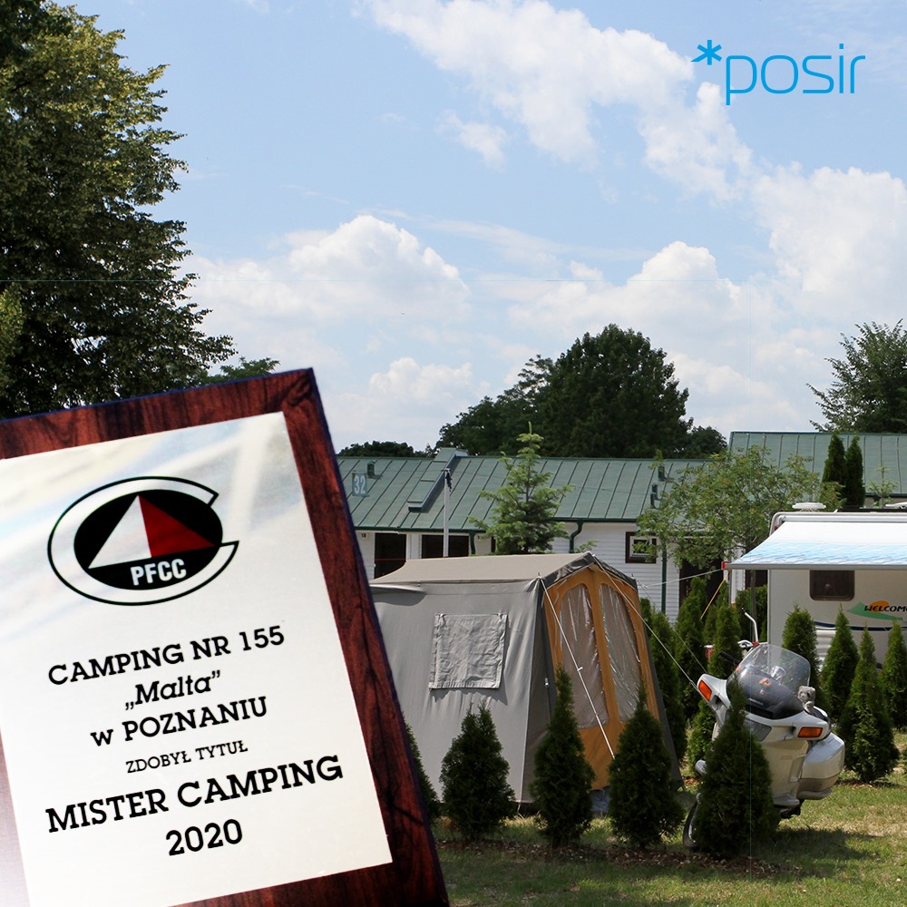 Hotel Camping Malta - widok obiektu oraz dyplom potwierdzający zdobycie tytułu Mister Camping 2020