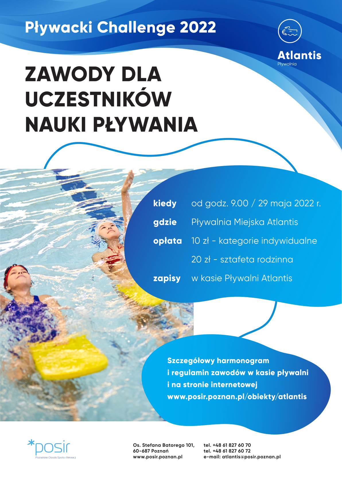 Pływacki Challenge 2022 - plakat