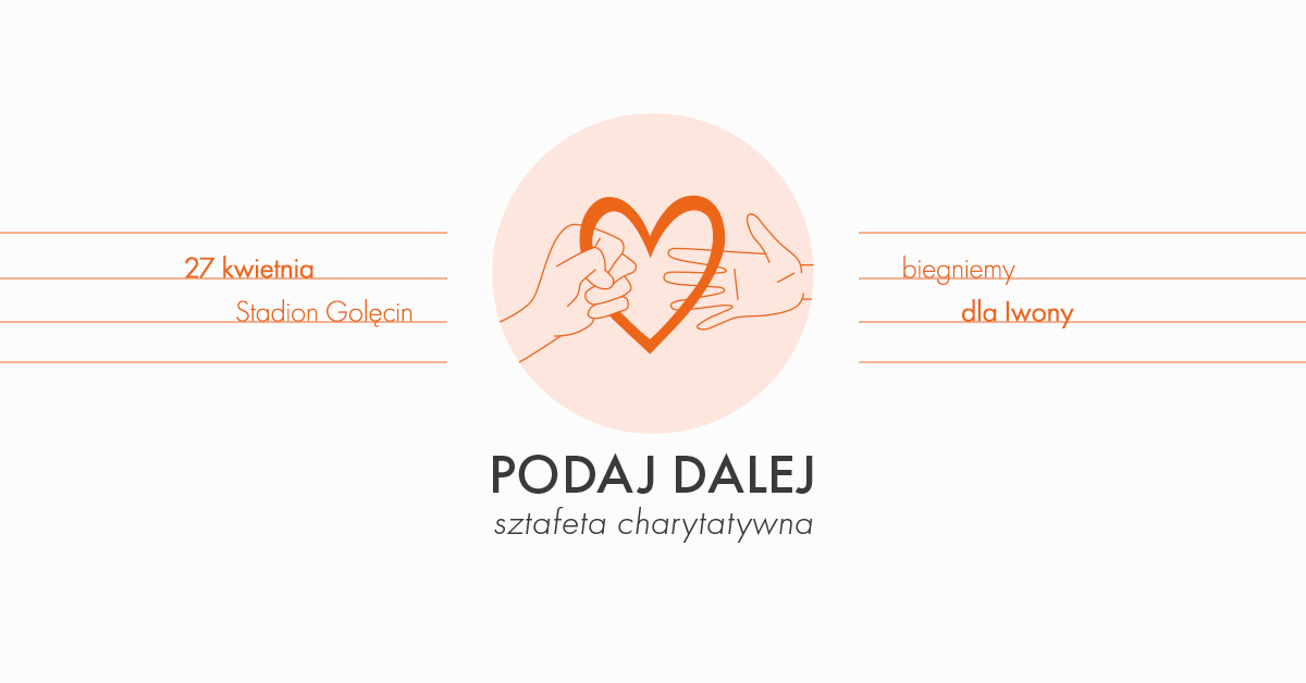 Logotyp biegu - dwie dłonie trzymające serce