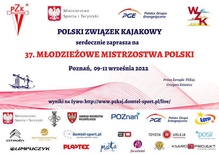 Plakat zawodów - 37. Młodzieżowe Mistrzostwa Polski