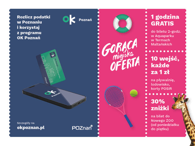 Miejski Program OK Poznań to atrakcyjna oferta dla osób, które rozliczają podatki w Poznaniu