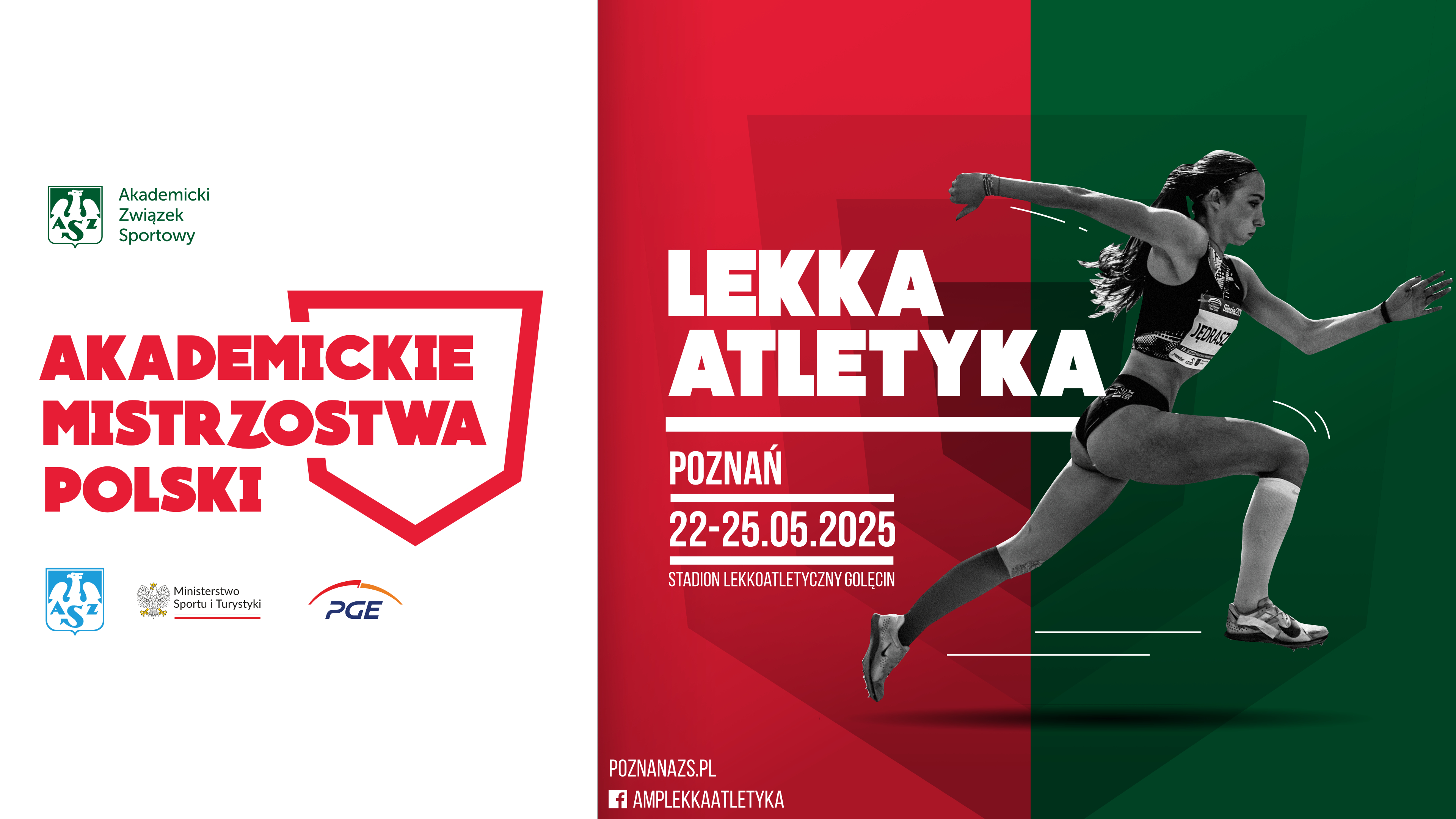Plakat promujący AMP w lekkiej atletyce.