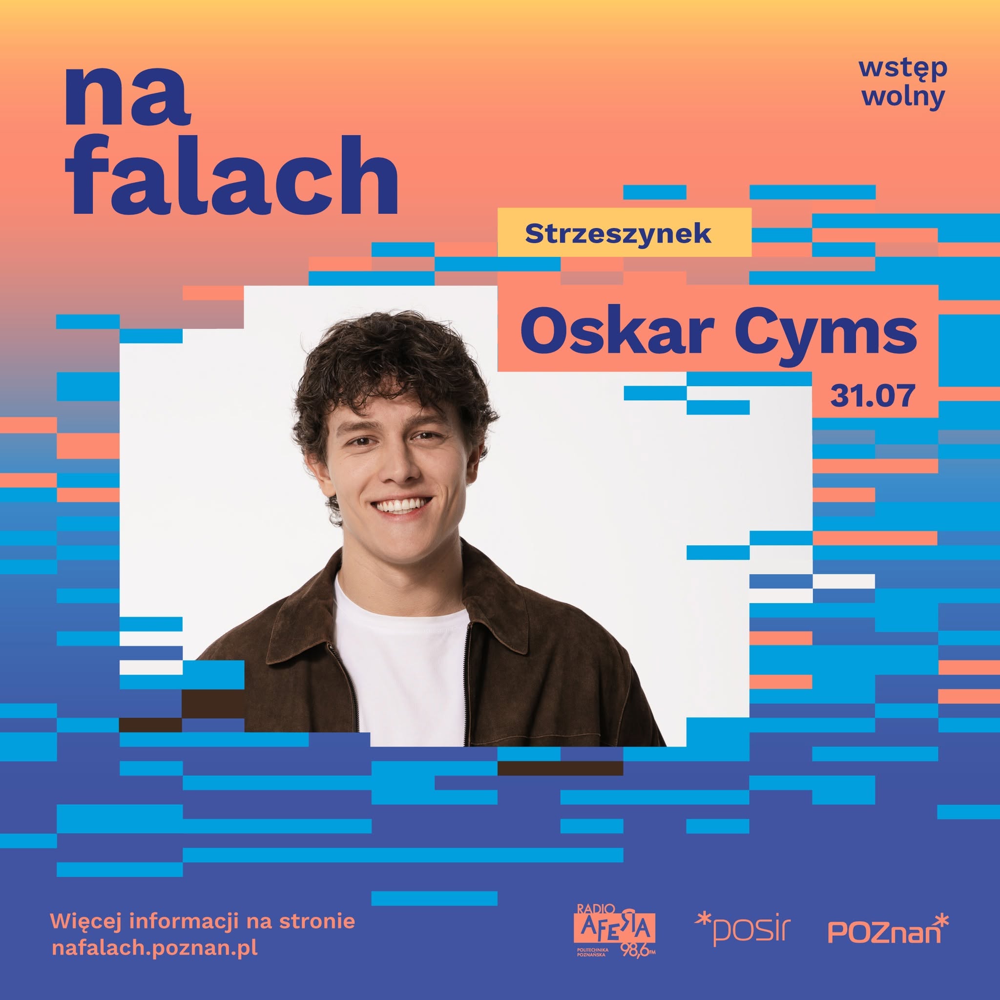 Grafika promująca koncert Oskara Cymsa w ramach cyklu NaFalachjpg