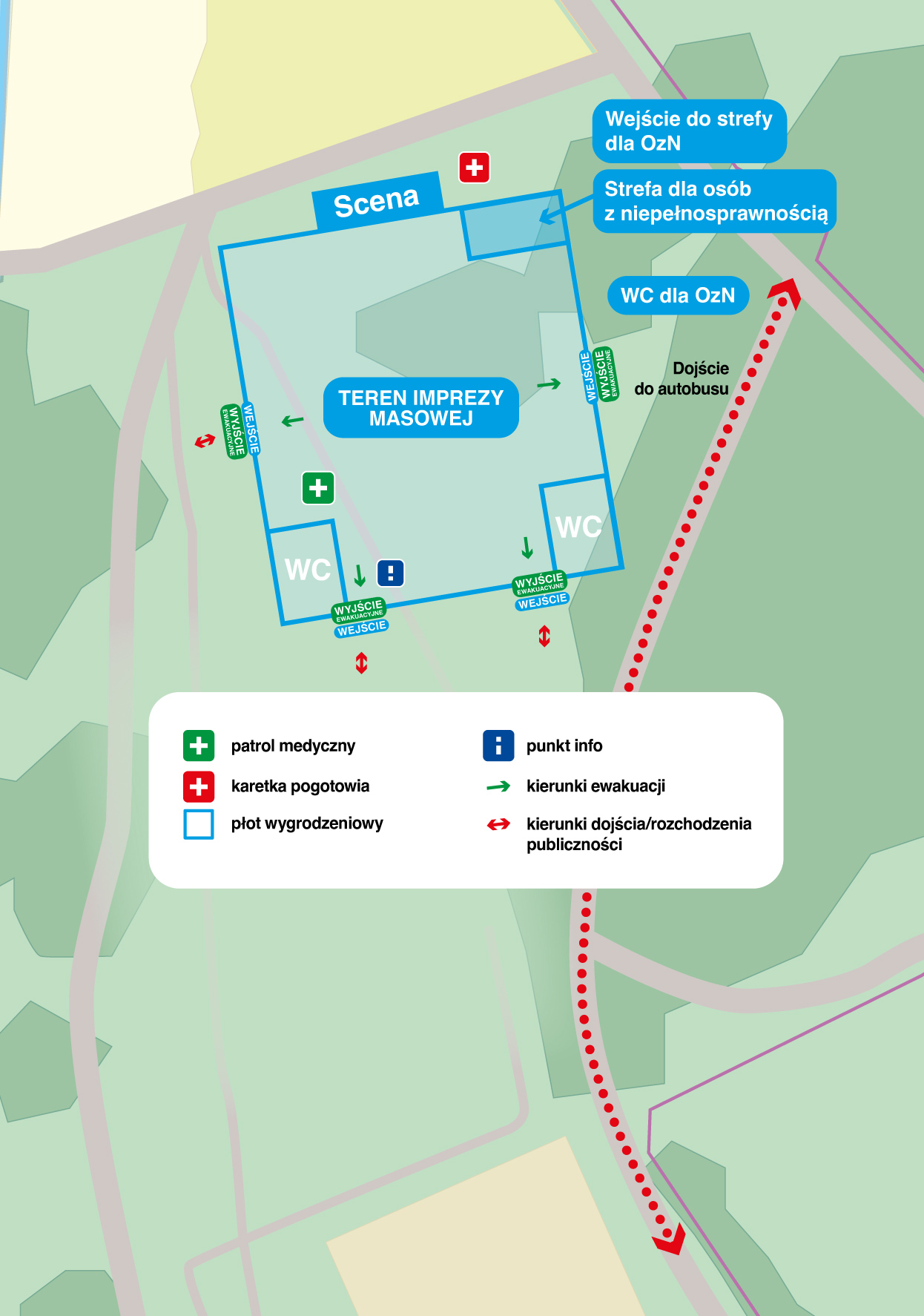Mapka koncert&oacute;w Na Falach