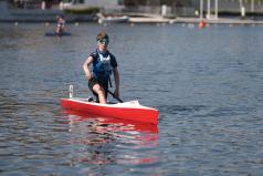  Kajakarze na torze regatowym Malta w trakcie regat im. Rafała Piszcza w Poznaniu